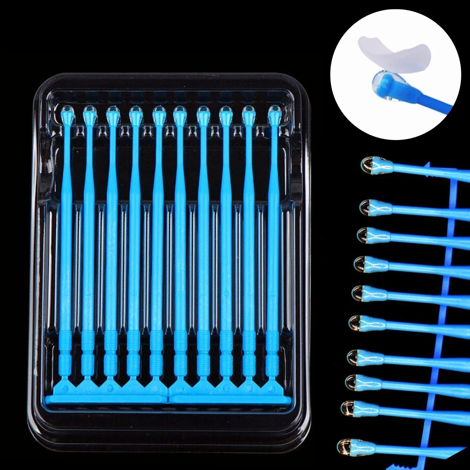 100pcs Disposable Dental Adhesive Tip Micro Applicator Sticks for Tooth Crown Porcelain Veneer Bonding Rods Dentistry Materials