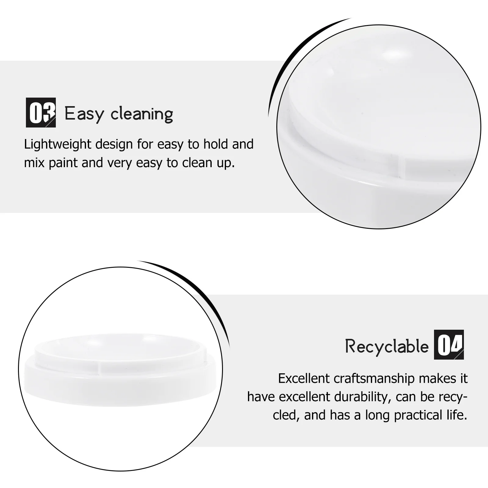 صينية طلاء بخمس طبقات، لوحة بلاستيكية، خلاط ألوان متين للألوان المائية، صينية خلط الطلاء الفني بنفسك