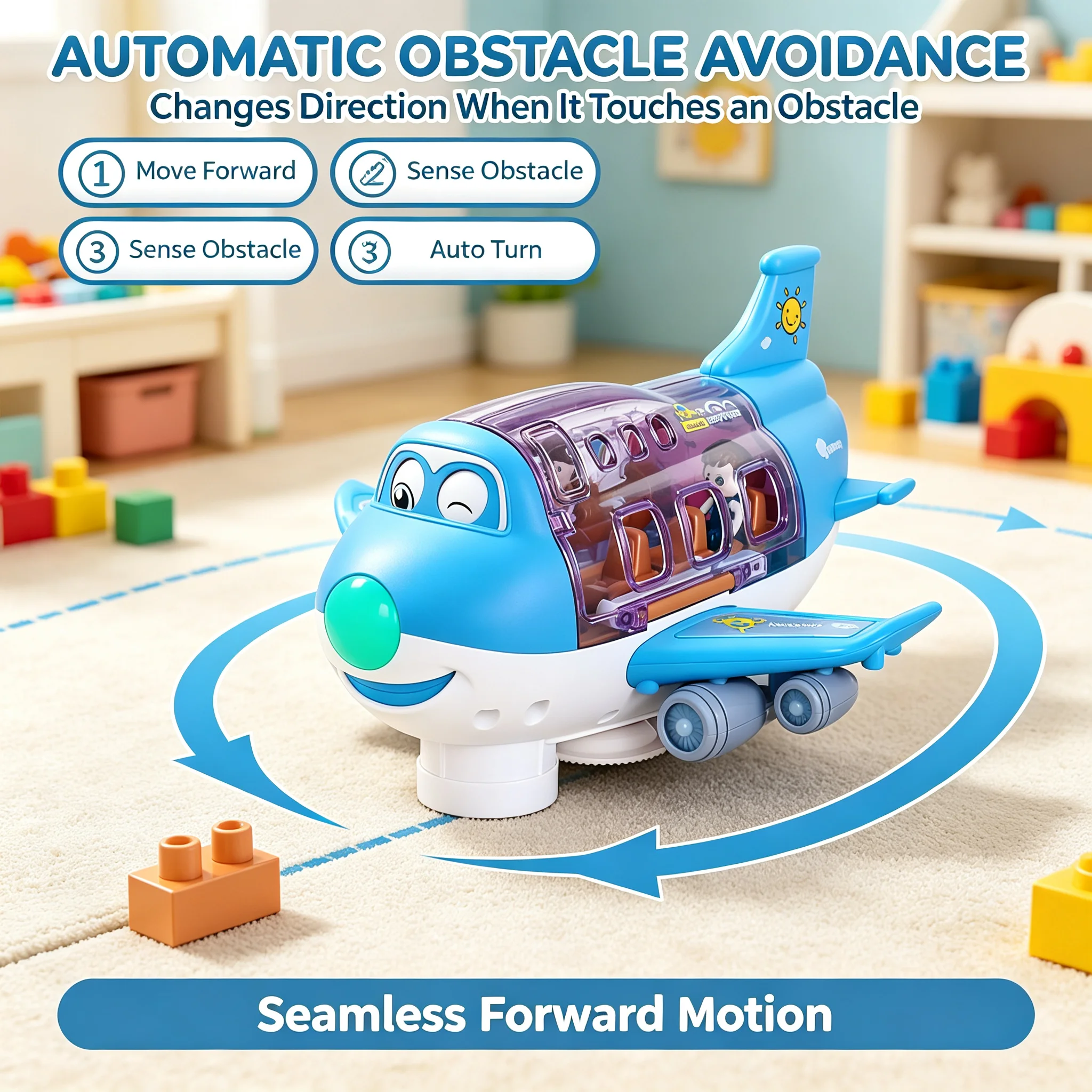 Electric Kid Transformation Aircraft Toys Car Deformation Plane Model Music Simulation Boy Children Traffic Toy Christmas Gifts