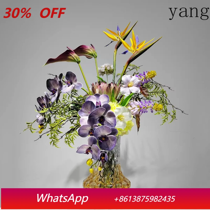 

LH modern light luxury gradual change vase flower arrangement ornament home living room soft decoration