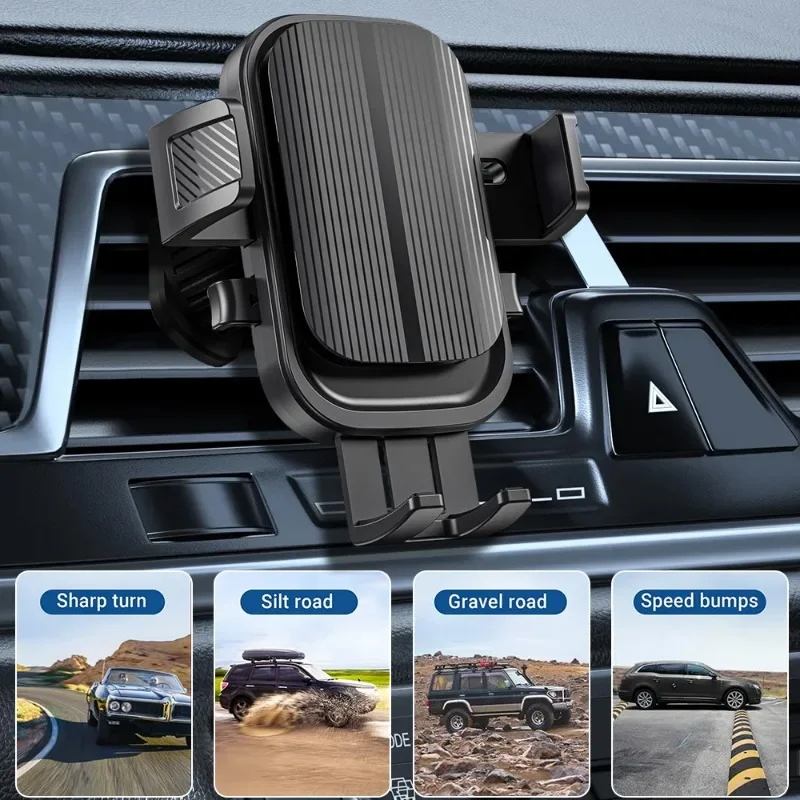 Car Vent Phone Holder 360° Rotation Universal Mechanical Induction Vehicle GPS Navigation Bracket for 4.7-7.2inch Smartphone