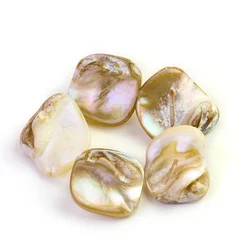 5PC Excellent Natural Freshwater Pearl Shell White Mother of Pearl Irregular Shank Button DIY Shirt Suit Apparel Sewing Supplies