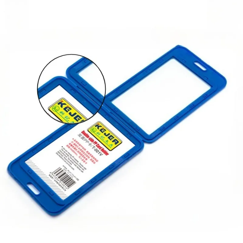 PP Bus Pass Card Cover Record Label Access Card Transparent Working Permit Case ID Tag Badge Sleeve Cover Holder Protective Case