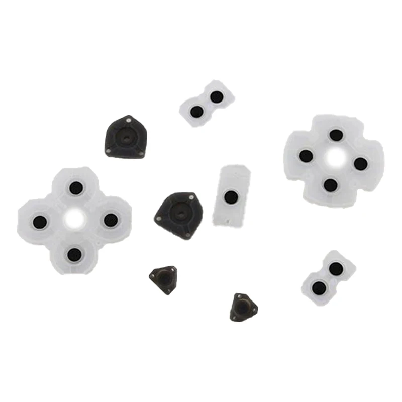 YuXi 단추 고무 매트, 전도성 접착 버튼 교체 컨트롤러, 실리콘 전도성 고무 패드, PS4 키 패드용 1 세트