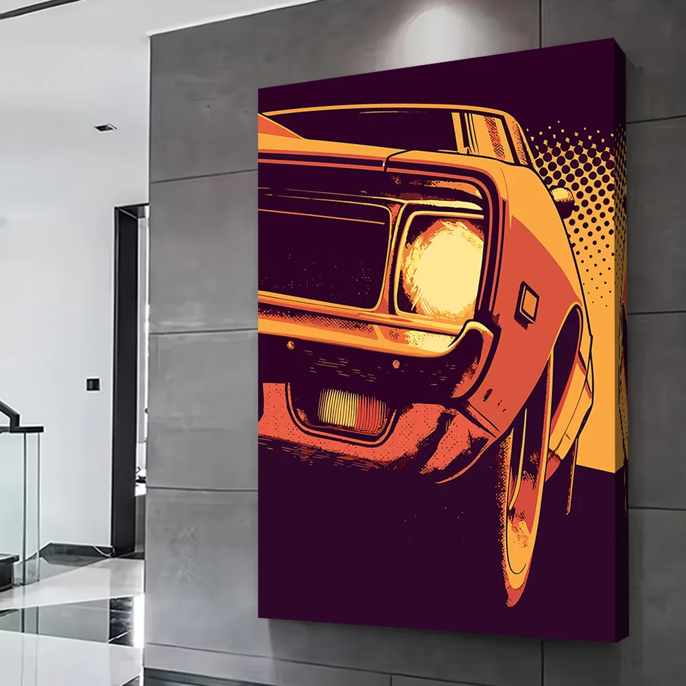 Vintage Car Poster Customizable Printed Canvas Painting for Pictures Wall Art Modern Home Decoration Ornaments Wand Deko Room
