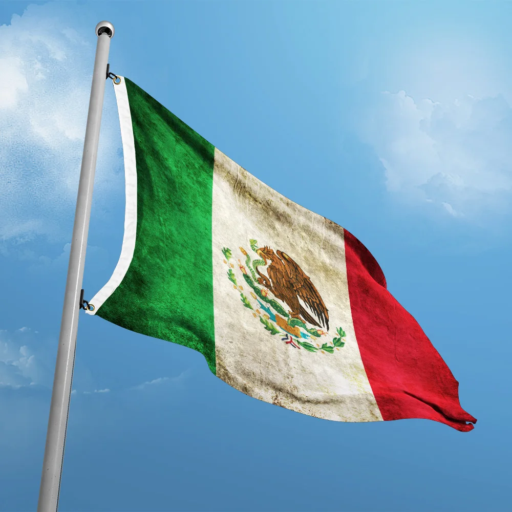 Mexico Antique Do The Old Flag National 3ft x 5ft Polyester Banner Flying 150* 90cm Custom Double Penetration Outdoor Indoor