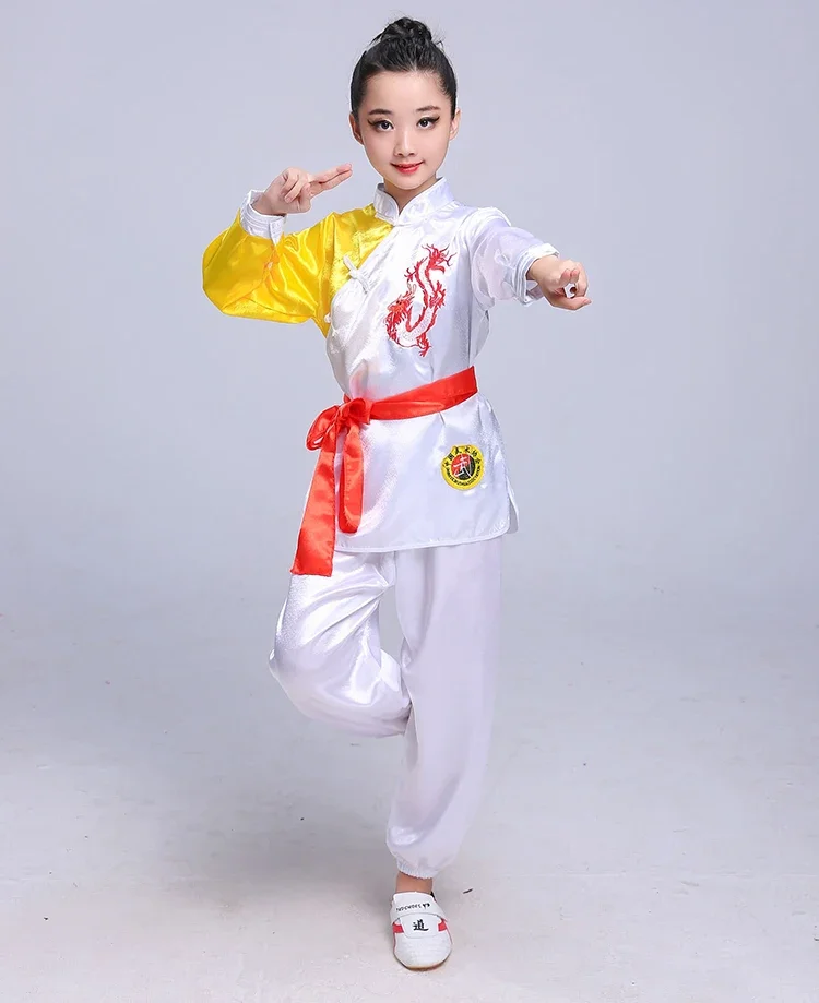 Fato infantil uniforme de artes marciais, fantasia infantil, conjunto de roupas, performance de palco, meninos e meninas