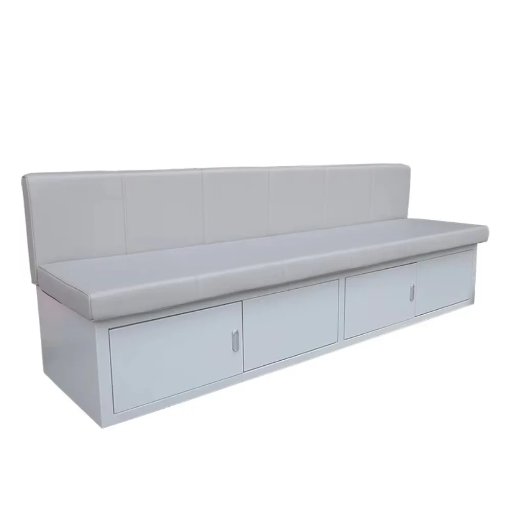 Custom Upholstered Banquette Seating Built-In Storage Flip Cushion Steel Frame for Special Vehicles Vans Commercial