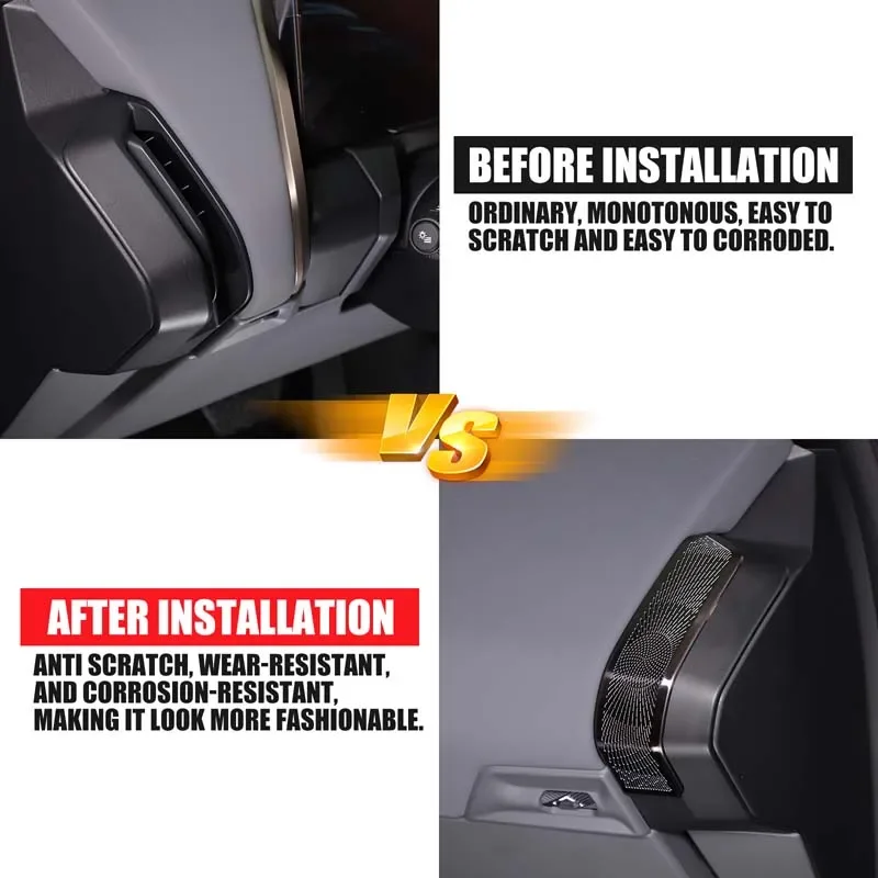 

2Pcs stainless steel Black For BMW X3 G45 2025+ car center control side air outlet dust cover decorative sticker Car accessories