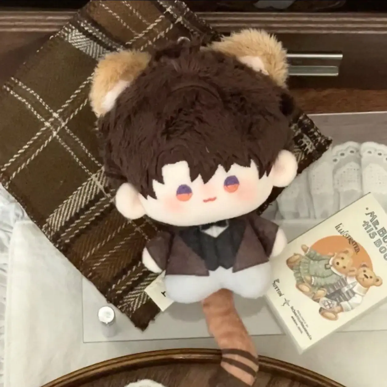 

Kawai Original Love And Deepspace Cat Ear Printed Cotton Doll Stuffed Plush Toys Game Peripheral Game Fans Collection Keychain