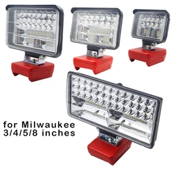 3/4/5/8 Cal elektryczna dioda LED dla Milwaukee M & 18 18V akumulator litowo-jonowy przenośna lampka wewnętrzna na zewnątrz oświetlenie punktowe światło robocze