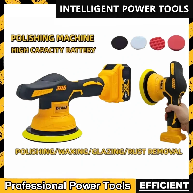 Dewalt Cordless Auto Polisher 8 Gears Digital Display Electric Car Waxing Buffer Polishing Machine 18V 20V Battery Compatible