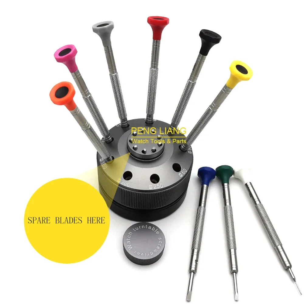 Herramientas de relojero, herramientas de reparación de relojes, kit de destornilladores de alta precisión 9 piezas con hojas de repuesto, en destornilladores de alta calidad