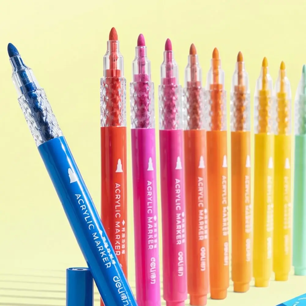 For For Deli Acrylic Marker Pens Professional Art Drawing Set High Capacity Ink Coloring Crafting Tools Stationery Supplies