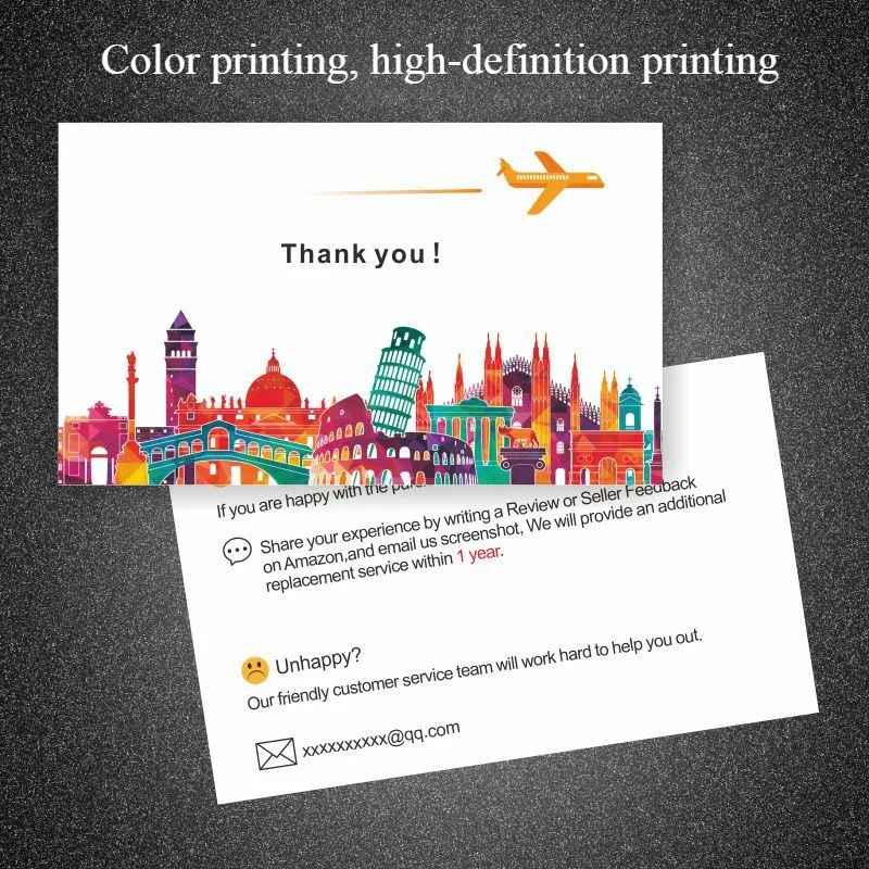 Business Cards Custom Promotion /Loyalty /Product Service Card Colorful Two-sides Printted Personalized LOGO Thank You /VIP Card