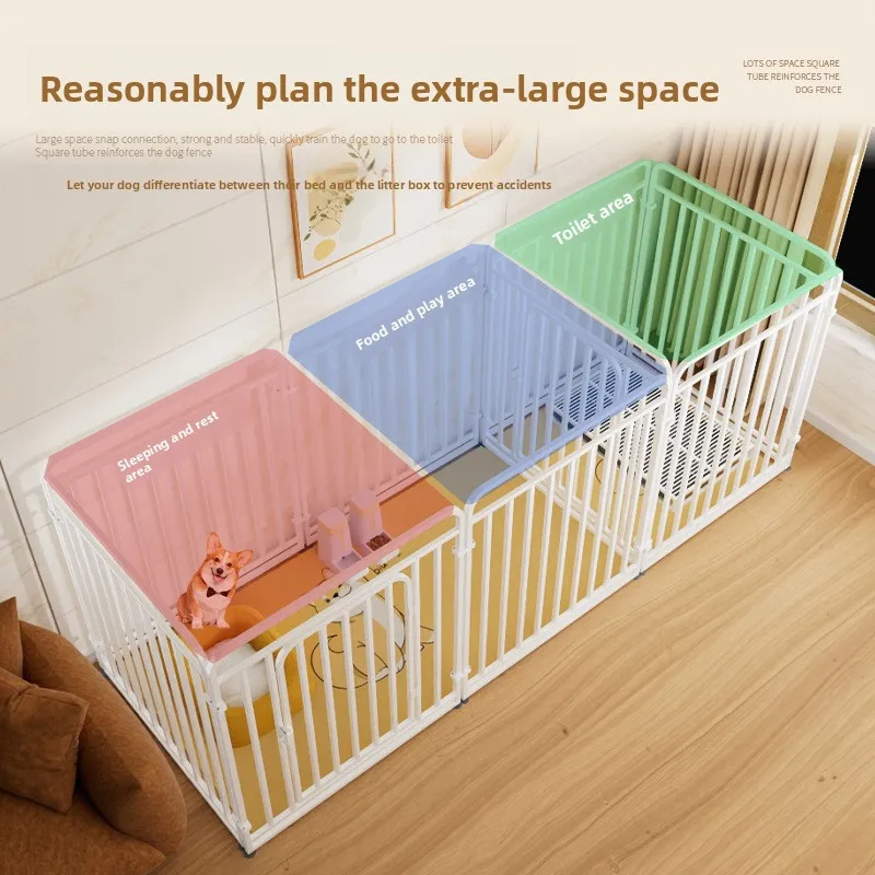 Home Modular Dog Fence Enclosure Flexible Small Medium Dogs Isolation Gate Potty Training Crate Pet Supplies Pet Fence Cat Cage
