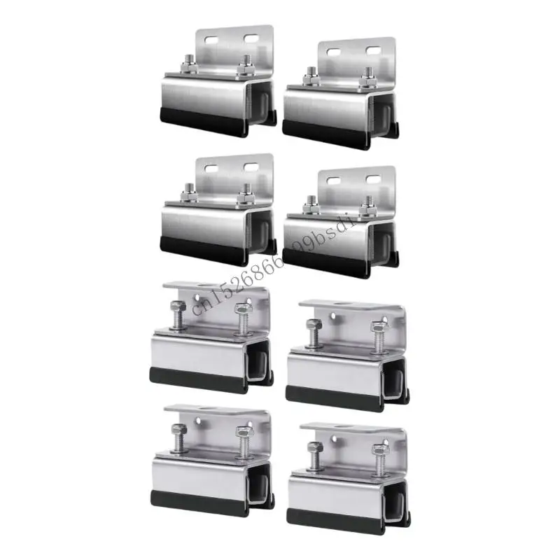 

11UA Steel Solar Panel Clamps Boats Roof Mounting Set Tool Without Installation Secure Speed Travel Stability for Vehicles