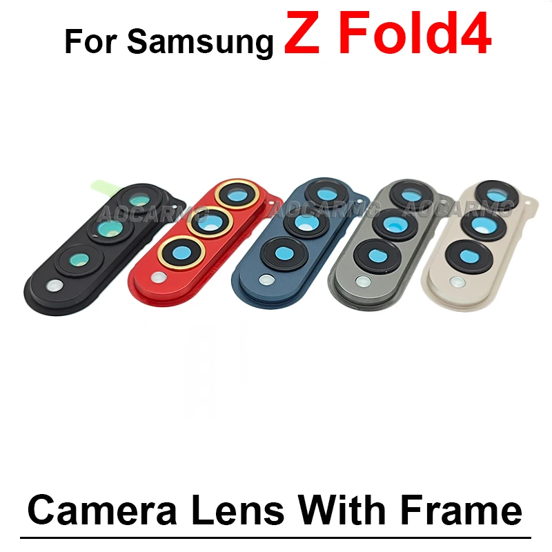 For Samsung Galaxy Z Fold 2 3 4 5 Fold2 fold3 Fold4 Fold5 Rear Back Camera Lens With Frame Replacement Part F926 F9160 F936 F946