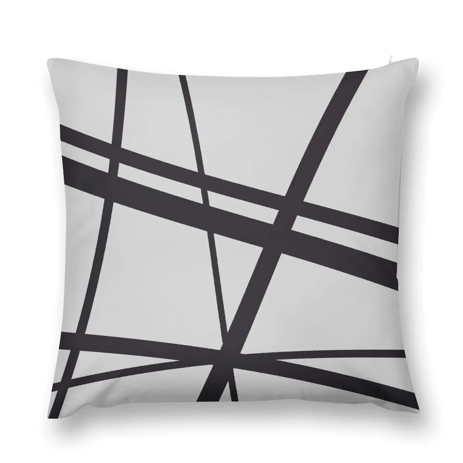 

Black and Grey Geometric Lines Throw Pillow pillow cover christmas pillowcases for sofa cushions Luxury Sofa Cushions pillow