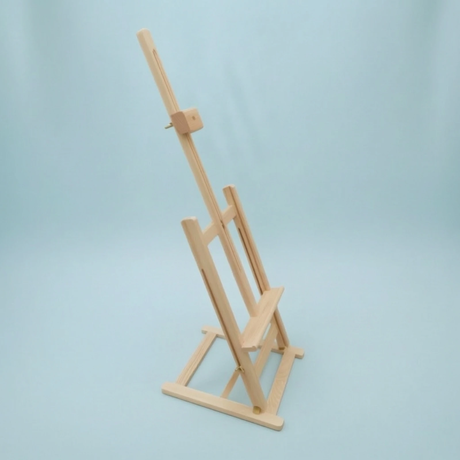Tabletop Easel with Adjustable Frame Unfinished Wooden Easel Display Stand Compact Easy to Store for Beginners, Studio