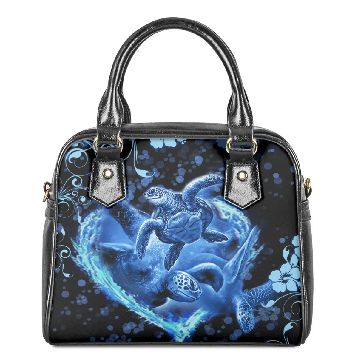 

Fashion Sea Turtle Pattern Printed Crossbody Bag for Ladies Luxury Leather Casual Shopping Shoulder Bag Adjustable Small Handbag