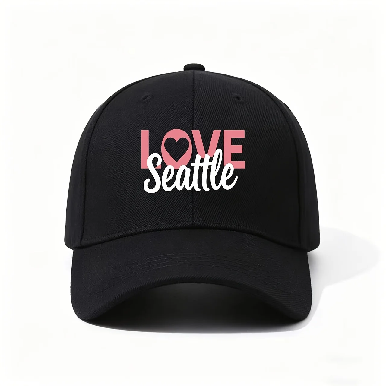 Seattle Baseball Cap with LOVE Seattle Lettering & Heart O - Adjustable Lightweight Suitable for Locals, Visitors, PNW Gifts, Pa