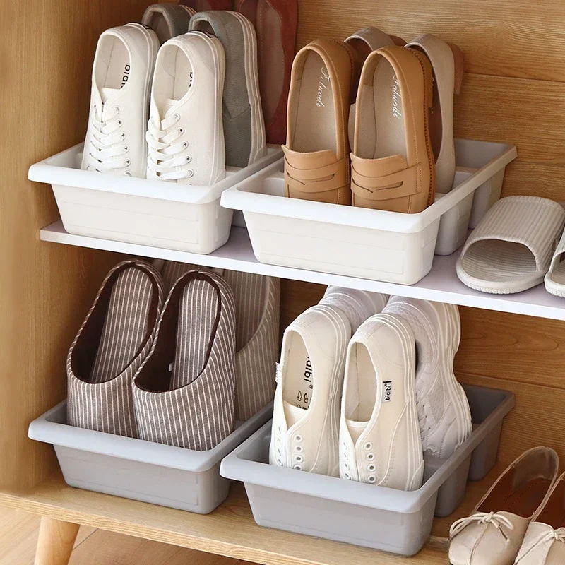 Simple modern Nordic style vertical economy slippers rack space home shoes storage WF