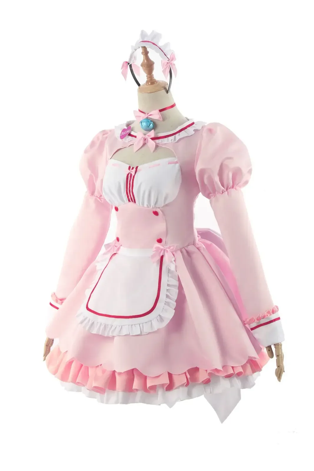 Anime Chocola Nekopara Cosplay Costume Vanilla Suits Cat Girl Maid Costume Lolita Lovable Pink Blue Outfits Halloween Costumes view 2