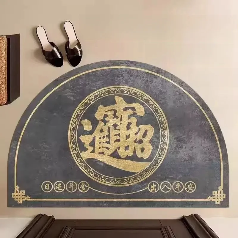 tappeto-d'ingresso-semicircolare-grigio-argento-tappeto-feng-shui-cinese-per-attirare-la-ricchezza-tappetino-antiscivolo-per-casa-e-corridoi