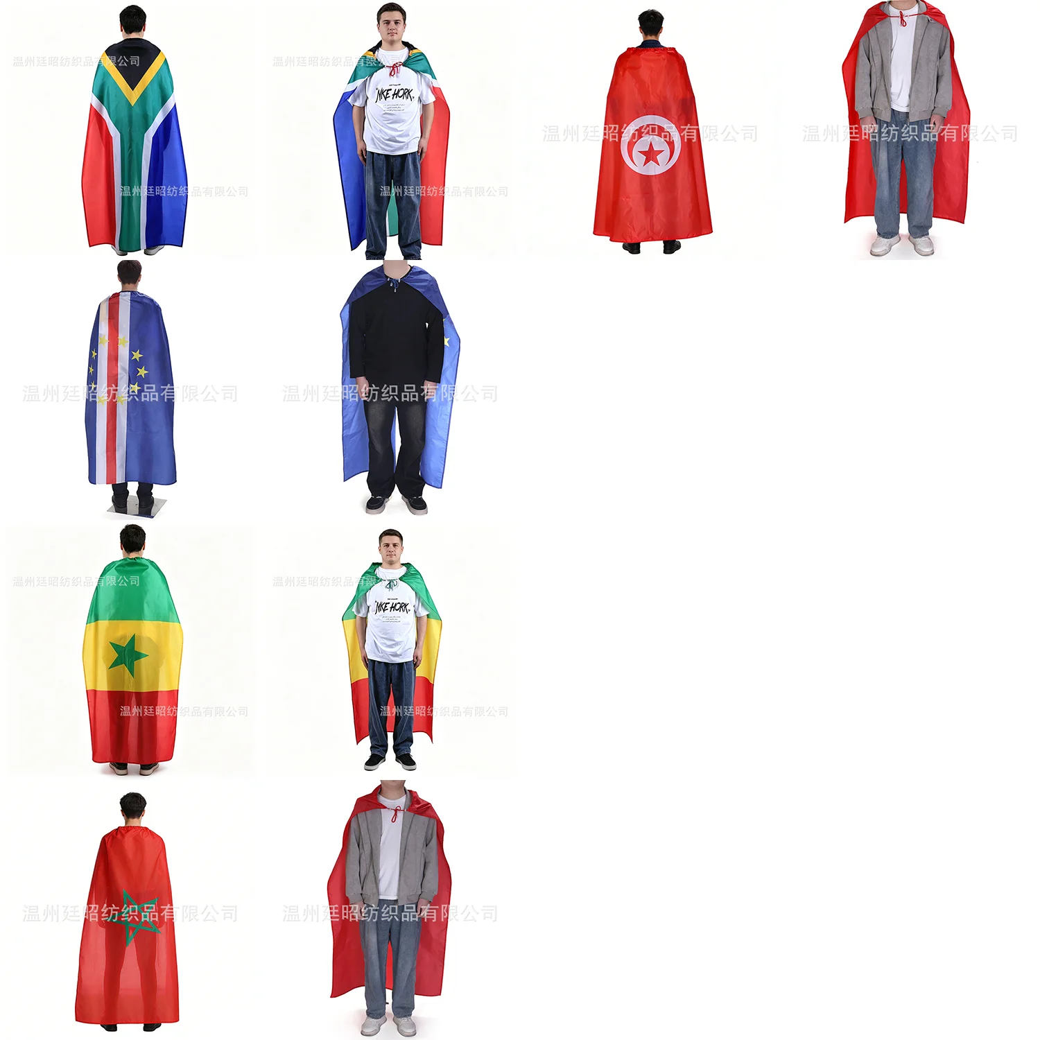 Africa national flags shawl flag 90x150cm polyester fabric Africa national flags shoulder flag for celebrations decoration