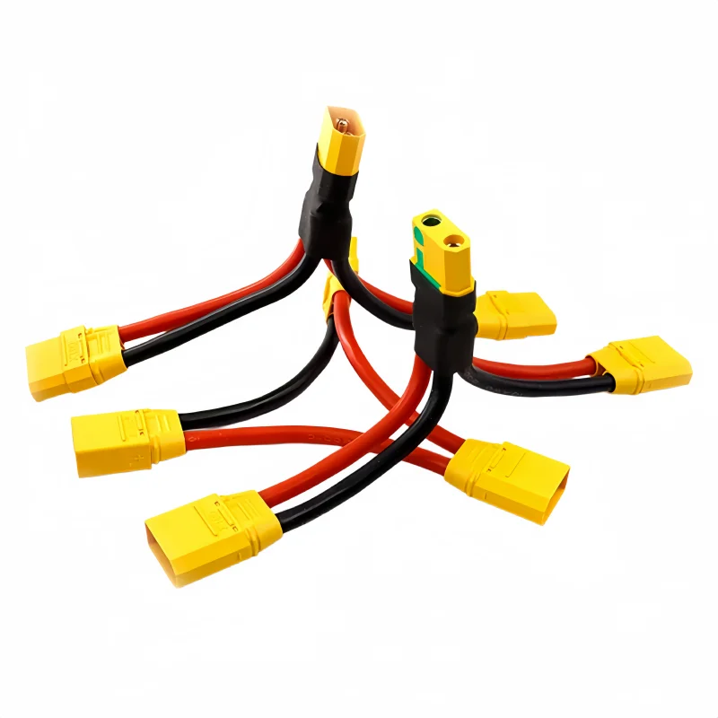Model Aircraft Lithium Battery XT90S To XT90, Parallel Connection of Male and Female Plugs and Split Connection of the Wires