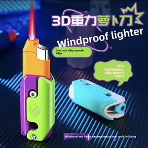 ولاعة قابلة للنفخ قابلة للتمدد مقاومة للرياح ، سكين بطاطس ذات قيمة جمالية عالية ، مادة معدنية متينة ، آمنة أفضل 8 ولاعات مبيعات رخيصة - رقم 5