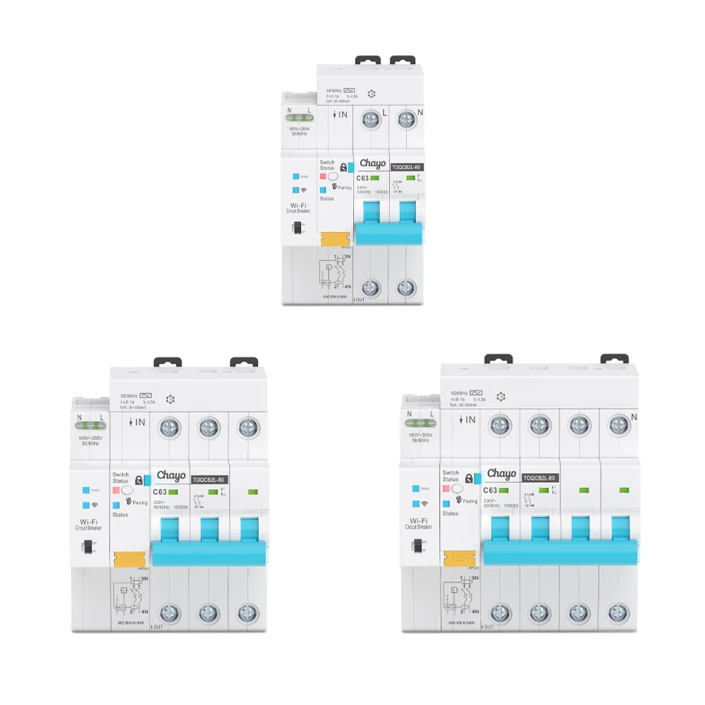 Tuya RCBO WIFI Metering Circuit Breaker Smart Life Timer Remote Control Automatic Wireless Interruptor Reclosing Switch Chayo