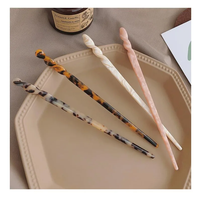 

Classic Chinese Style Hair Sticks Vintage Acetate Resin Chopstick Women Hairpins Clip Pin Headwear Wedding Jewelry Accessories