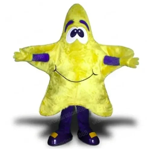

New Adult Hot Sale Foam Halloween Cute yellow star Cartoon Mascot Costume Plush Christmas Fancy Dress Halloween Mascot Costume