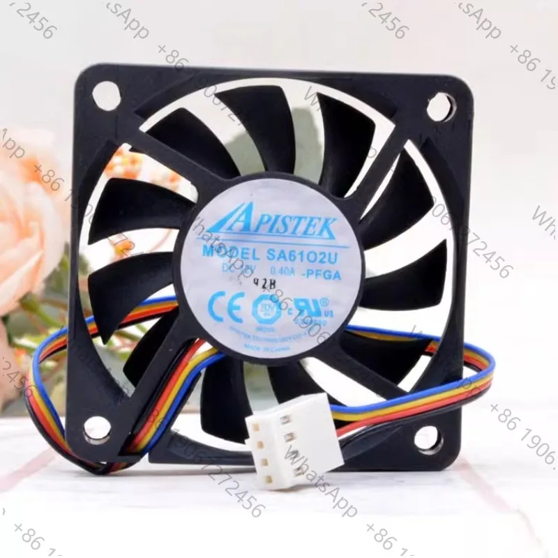 Cooler Fan for SA61O2U 6CM 12V 0.40A 6010 Motherboard Ultra-thin PWM Temperature Controlled Fan 60*60*10MM