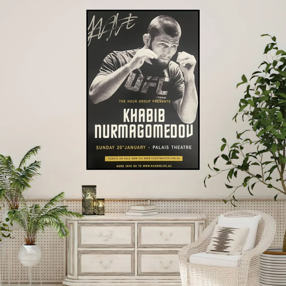 U-UFC K-Khabib Cool N-Nurmagomedov Poster Home Prints Wall Painting Bedroom Living Room Decoration Office