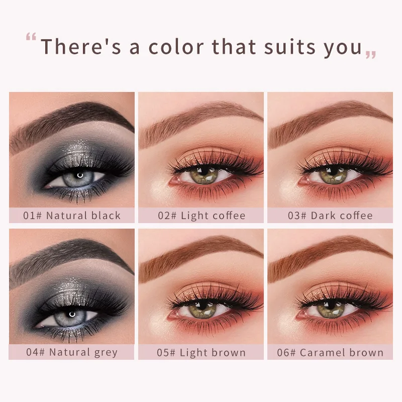 Pudaier rotation automatique double extrémité étanche longue durée crayon à sourcils maquillage café noir marron stylo à sourcils maquillage Miss femmes