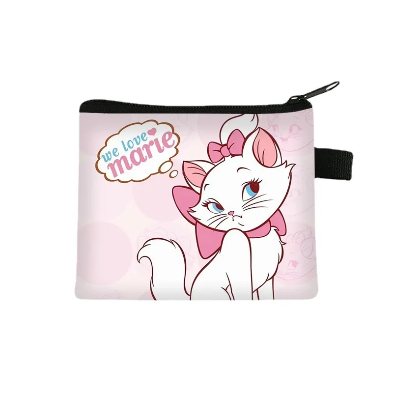 Disney Cartoon Marie Cat Children Wallet Figure Marie Kawaii Large Capacity Storage Bag The AristoCats Kids Gifts