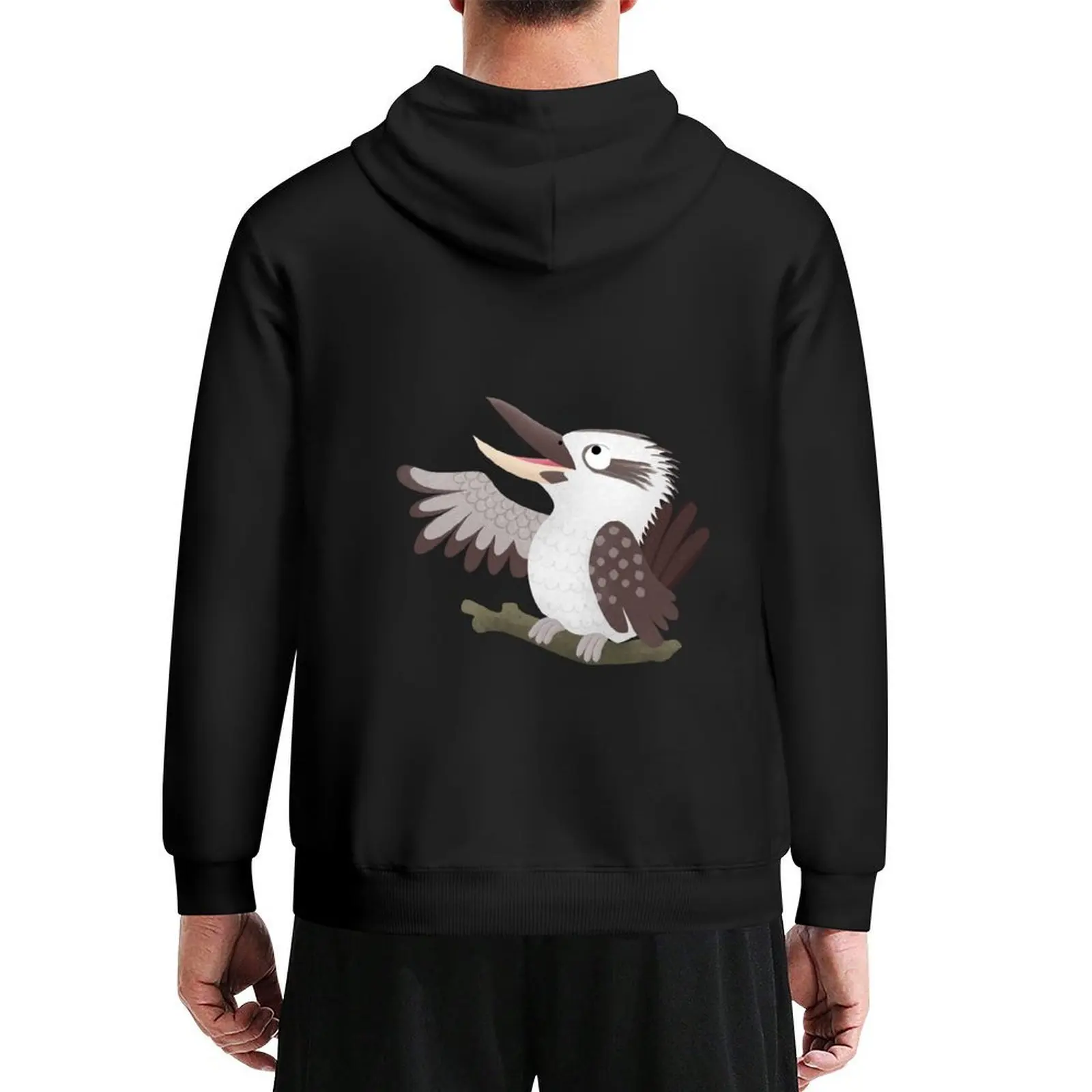 

Cute funny laughing kookaburra cartoon Hoodie men clothing blouse clothes for men men wear men's hoodie sweatshirt