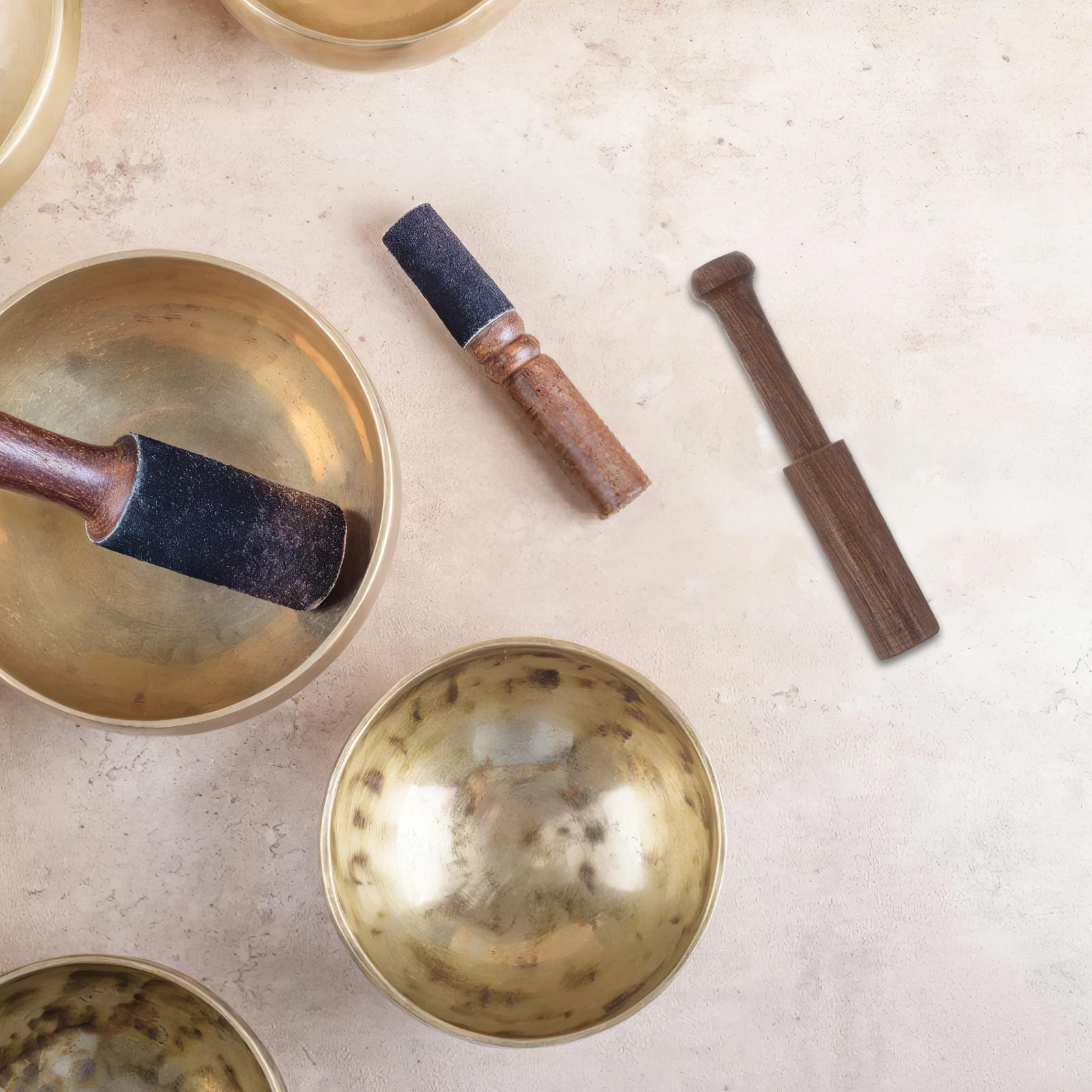 

Singing Bowl Mallets Coffee Wood Handcrafted Nepal Solid Wood Copper Enhanced Sound Meditation Ergonomic Handle Universal
