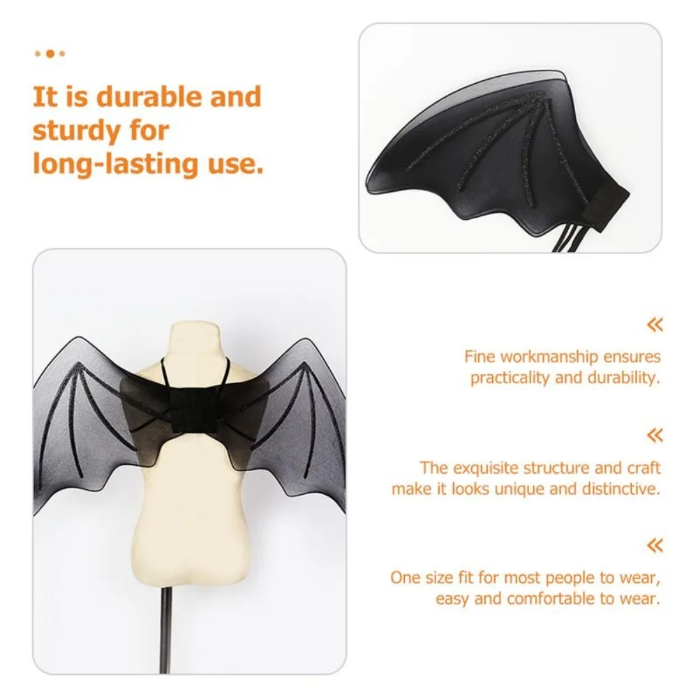 Black Bat Wings Kids Fancy Dress Costume Halloween Bat Childrens World Book Day