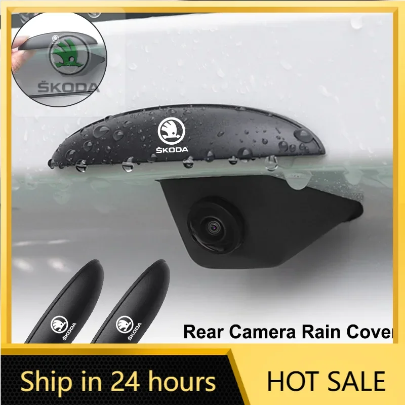 

For Skoda Octavia Fabia Rapid Superb Kodiaq Scala Karoq Kamiq Enyaq Car Reverse Camera Rain Shield Shade Cover Waterproof Shield