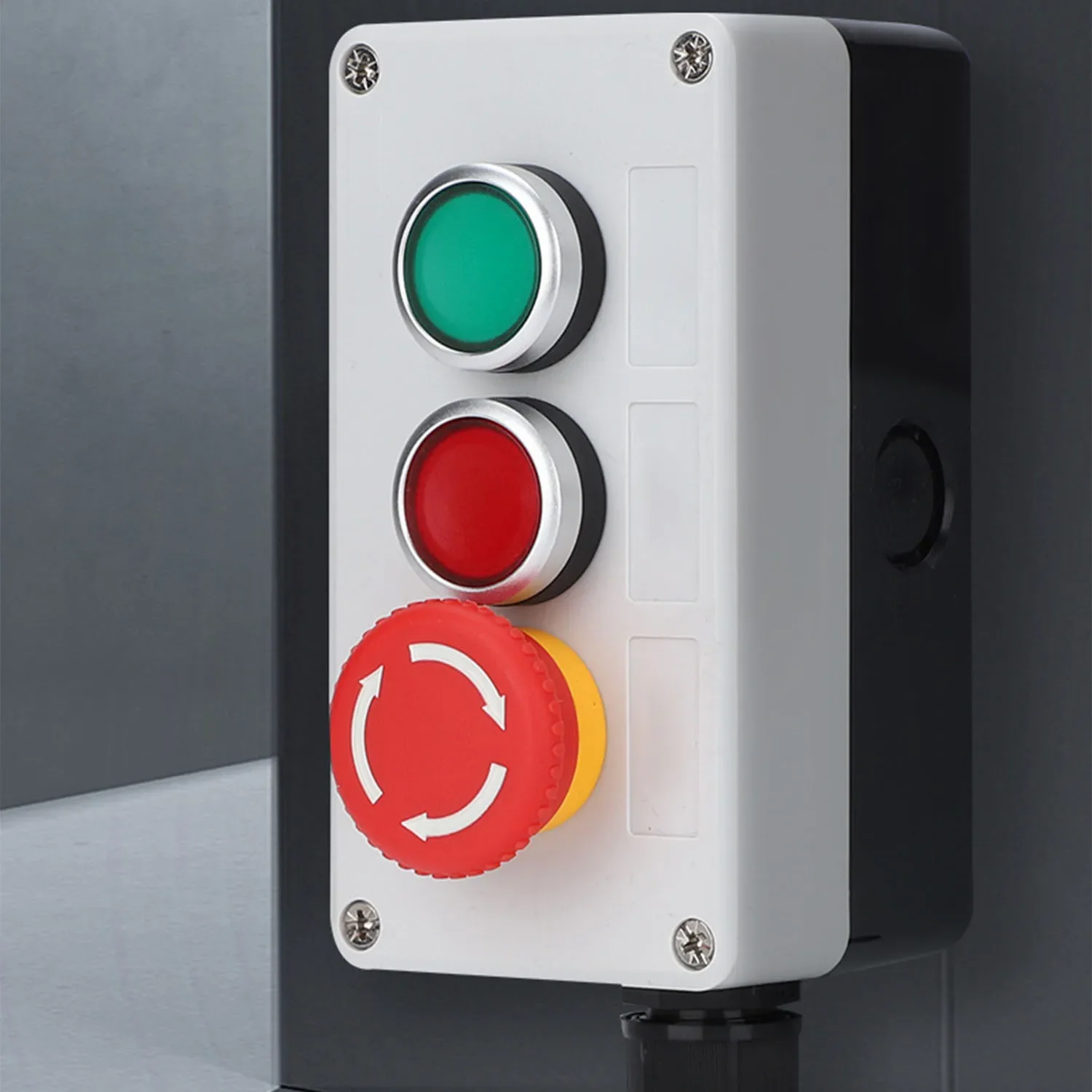 Push Button Switch Control Box 1P 2P Waterproof Knob Indicating Start Stop Self-recovery Emergency Electrical Industrial Box
