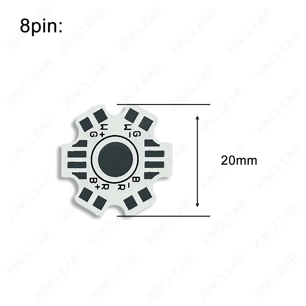 Imagem -06 - Placa de Base de Alumínio para Dissipador de Calor 1w 3w 5w Led Placa de Base Pcb 20 mm Estrela Rgb Rgbw Sistema de Resfriamento Faça Você Mesmo para w Contas de Lâmpada