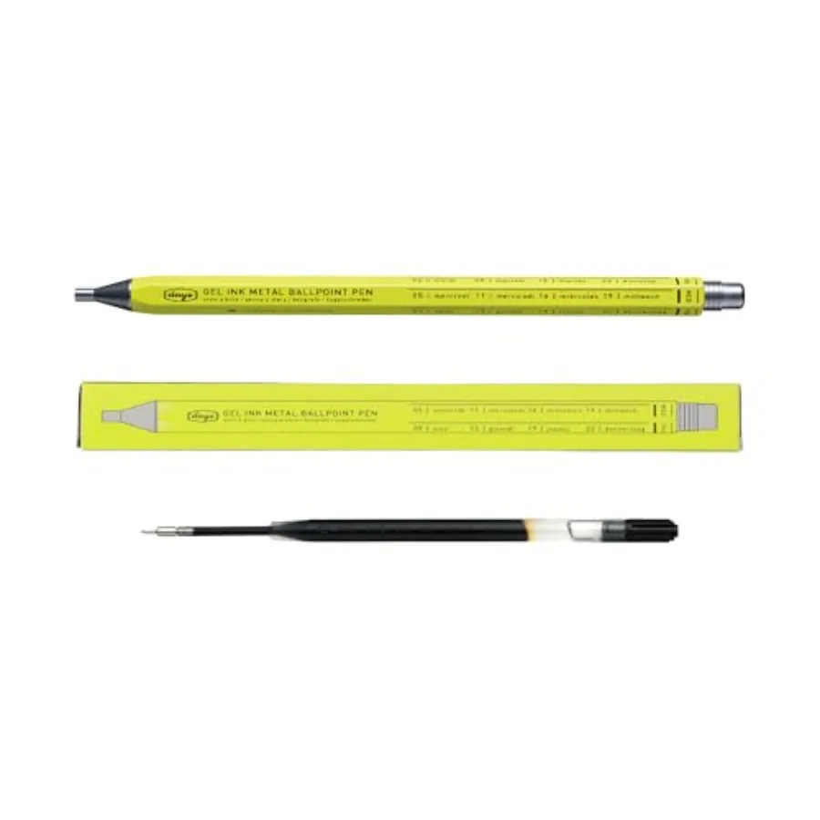 

Гелевая ручка Days с металлическим корпусом - 0,5 мм, выдвижная, в ретро-стиле, легкая, сделано в Японии - идеально подходит для школы и офиса