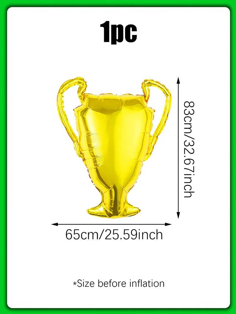 1/8 Stück Fußball-Geburtstagsparty-Ballonset, Meisterschaftstrophäe, Fußballspiel, Geburtstagsparty-Dekoration
