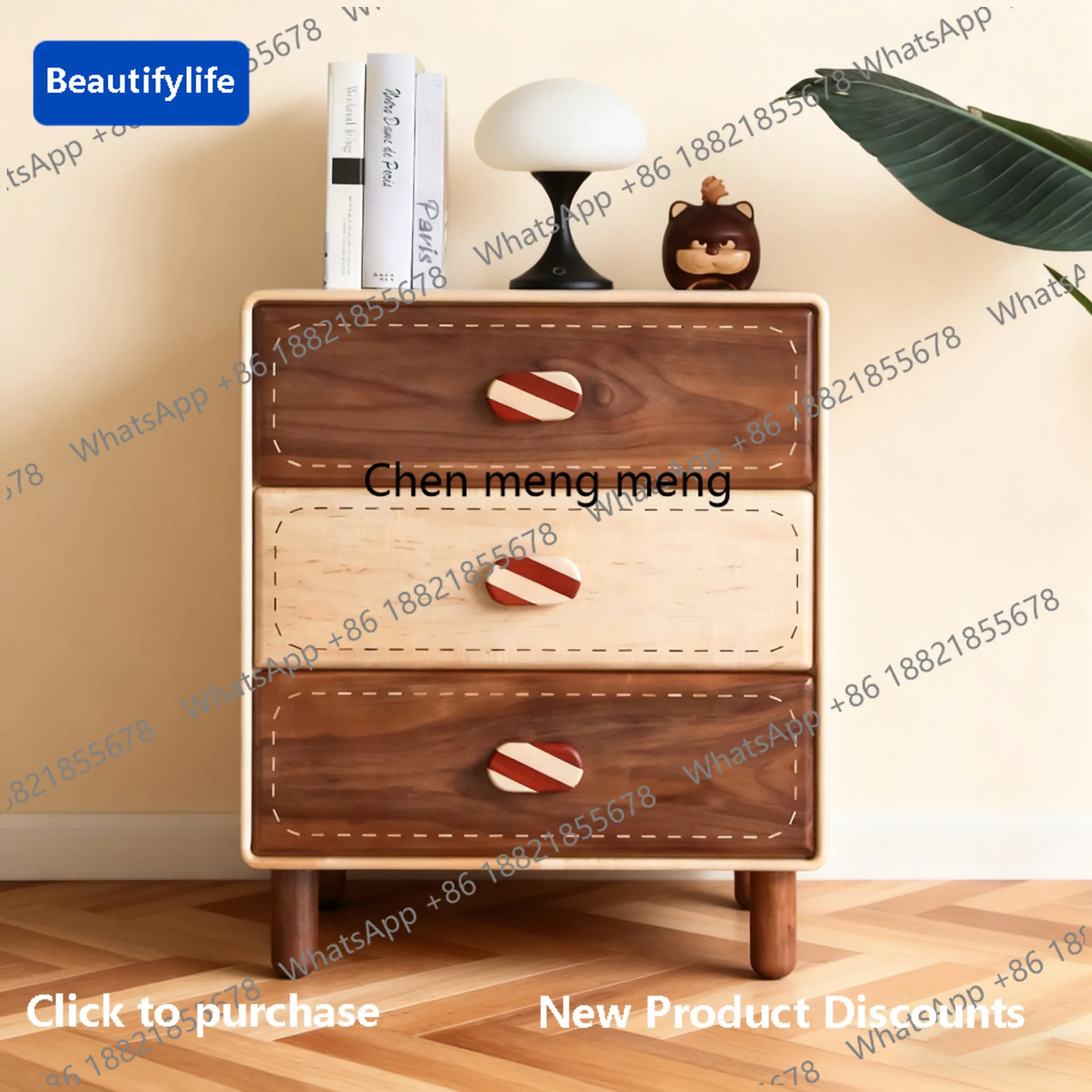 

A56 All solid wood bedroom bedside tables, living room sideboards are cute, storage cabinets, cream style cabinets