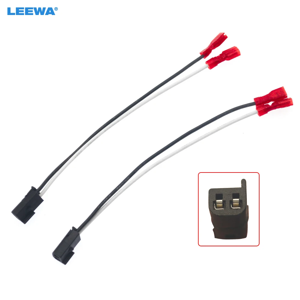 

LEEWA 2pcs Car 2Pin Stereo Speaker Wire Harness Adaptors For GM Jimmy Astro (1996) Auto Speaker Replacement Connection Wiring