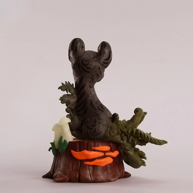 Przedsprzedaż Model Zwierzęcia: Uroczy Kot Leśny z Żywicy w Skali 1/6, Ręcznie Robiony, Idealny na Prezent lub Ozdoba na Biurko, Pasuje do Figur Akcji 12-calowych